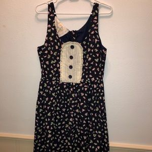 Knitted Dove Navy Printed Dress